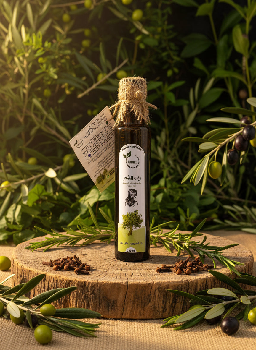 زيت الشعر خلاصة الأعشاب الطبيعية بزيت الزيتون