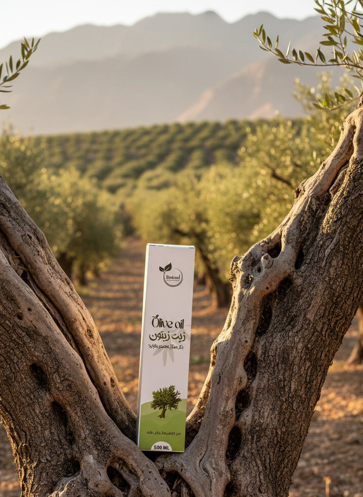 زيت زيتون بكر ممتاز من بتول معصور عالبارد حموضة أقل من 0.8% في عبوة زجاجية أنيقة.
